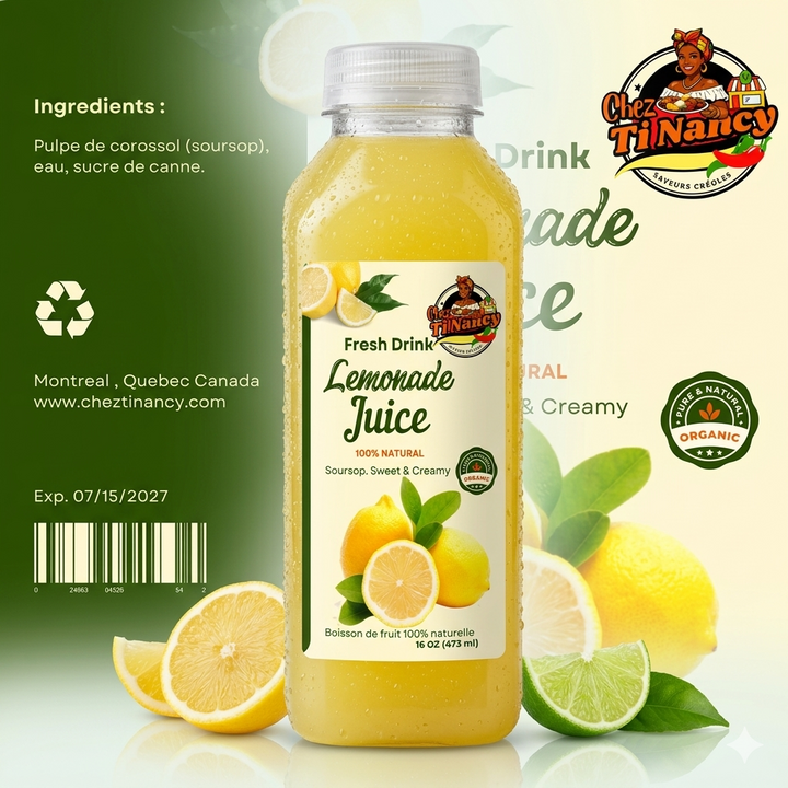 Fresh Natural Lemon Juice – 100% Pure Citrus Refreshment (500 ml)
