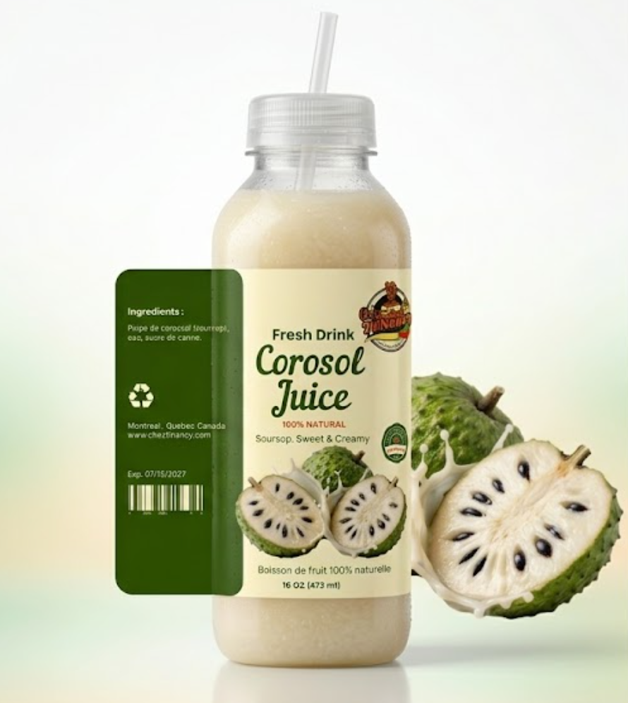 Fresh Soursop Juice (Corossol) – 100% Natural Tropical Drink (500ml)