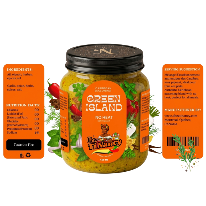 Green Island Caribbean Seasoning – No Heat (Mild Blend)